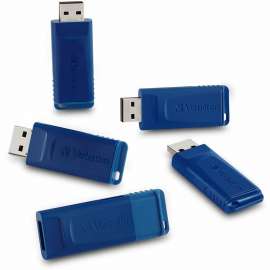 Verbatim 8GB USB Flash Drive, 5pk, Blue, 8GB, 5 Pk