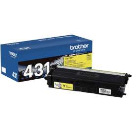 Brother TN431Y Original Standard Yield Laser Toner Cartridge, Yellow, 1 Each, 1800 Pages