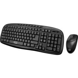 Adesso WKB-1330CB, 2.4 GHz Wireless Desktop Keyboard and Mouse Combo, USB Membrane Wireless RF 2.40 GHz Keyboard, 103 Key, English (US)