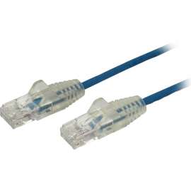 StarTech.com 6 in CAT6 Cable, Slim CAT6 Patch Cord, Blue Snagless RJ45 Connectors, Gigabit Ethernet Cable, 28 AWG
