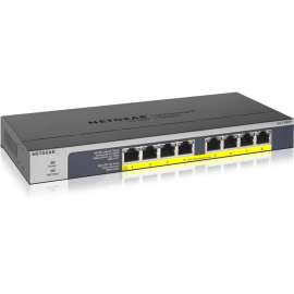 Netgear 8-port Gigabit Ethernet PoE+ Unmanaged Switch (GS108PP), 8 Ports, 2 Layer Supported, Twisted Pair, Desktop, Wall Mountable, Rack-mountable