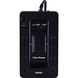 CyberPower ST625U Standby UPS Systems, 625VA/360W, 120 VAC, NEMA 5-15P, Compact, 8 Outlets, PowerPanel Personal, $100000 CEG, 3YR Warranty