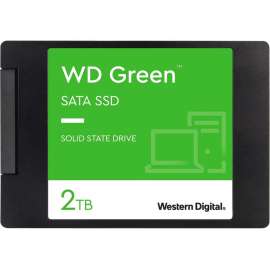 Wd Western Digital Green WDS200T2G0A 2 TB Solid State Drive, 2.5" Internal, SATA (SATA/600), Notebook, Desktop PC Device Supported, 545 MB/s Maximum Read Transfer Rate