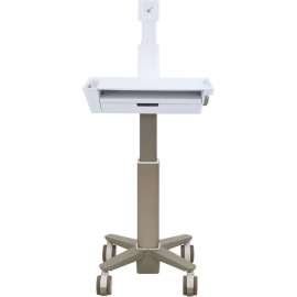Ergotron Restricted Ergotron CareFit Slim 2.0 LCD Medical Cart - 1 Drawer - 20 lb Capacity - 3 Casters - 4" Caster Size - Aluminum, Plastic, Zinc Plated Steel - 18" Width x 16.7" Depth x 46.9" Height - White, Warm Gray