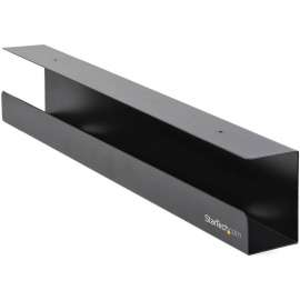 StarTech.com Under Desk Cable Management Tray, Cable Tray Organizer/Manager, Desk/Table Mount, Cord/Power Strip Holder, 23-1/2"L x 4-1/2"D, Steel under-desk cable management tray/holder; 23.6in x 4.5in x 3in (LxDxH); Supports up to 11lb, Screws Incl, For 