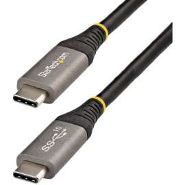 StarTech.com 3ft 1m USB C Cable 10Gbps, USB-IF Certified USB-C Cable, USB 3.1/3.2 Gen 2 Type-C Cable, 5A/100W PD, DP Alt Mode, USB C Cord, 3.3ft/1m USB-C cable 10Gbps; USB 3.2/3.1 Gen 2; DP Alt mode (8K 30Hz); 100W/5A PD 3.0 charging; Thunderbolt 3 Compat