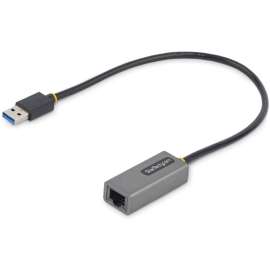 StarTech.com USB to Ethernet Adapter, USB 3.0 to 10/100/1000 Gigabit Ethernet LAN Adapter, 11.8in/30cm Attached Cable, USB to RJ45 Adapter, USB to RJ45 adapter supports up to Gigabit speeds and compatibility with 10/100 Mbps networks, The USB network adap