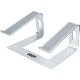 Laptop Stand for Desk, Supports 5kg / 11lb, Aluminum, Silver, Ergonomic Laptop Riser, Portable Laptop Holder for Desk - Laptop riser with two 16deg supporting arms lined with rubber pads; Tool-less assembly - The desk laptop holder weig