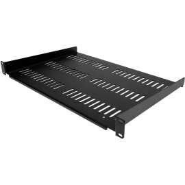 StarTech.com 1U Vented Server Rack Cabinet Shelf, Fixed 12" Deep Cantilever Rackmount Tray for 19" Data/AV/Network Enclosure w/Cage Nuts, 1U 19in vented server rack cabinet shelf/rackmount cantilever tray 12in deep, Universal fit in existing EIA/ECA-310 d