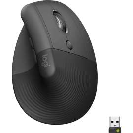 Logitech Lift Vertical Ergonomic Mouse, Optical, Wireless, Bluetooth, Graphite