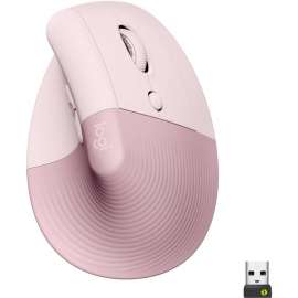 Logitech Lift Ergo Mouse, Optical, Wireless, Bluetooth/Radio Frequency, Rose
