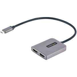 StarTech.com USB-C to Dual HDMI MST HUB, Dual HDMI 4K 60Hz, USB Type C Multi Monitor Adapter for Laptop, 2 Port DP 1.4 MST Hub, USB C to Dual HDMI MST Hub for Dual 4K 60Hz , DP 1.4/DSC/HBR3/32.4Gbps/HDR/2.1ch Audio/MST, TB4/TB3/USB4 compatible, Windows O