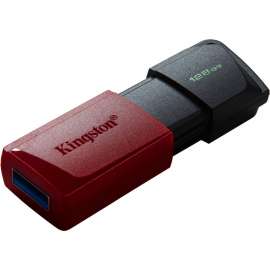 Kingston DataTraveler Exodia M USB Flash Drive, 128 GB, USB 3.2 (Gen 1), Red, Black, 5 Year Warranty