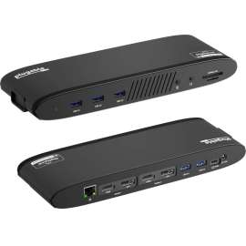 Plugable 13-in-1 USB C Docking Station Dual Monitor, 100W Charging, Dual 4K Displays 2x HDMI or 2x DisplayPort, Compatible with Mac, Windows, Thunderbolt 3 / 4, USB-C, 5x USB, Ethernet, SD Card Reader