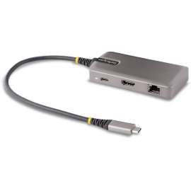 StarTech.com USB-C Multiport Adapter, 4K60Hz HDMI, HDR, 2-Port 5Gbps USB Hub, 100W PD Pass-Through, GbE, Works with Chromebook certified, USB C multiport adapter w/4K60Hz HDMI 2.0b HDR10 via DP 1.4 Alt Mode, 2x USB-A Hub (USB 3.2/3.1 5Gbps), 100W PD pass-