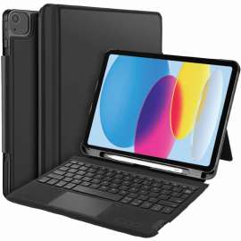 CODi Keyboard/Cover Case (Folio) for 10.9" Apple iPad (10th Generation) Tablet, Apple Pencil - Bump Resistant, Scratch Resistant, Wear Resistant - PU Leather, Thermoplastic Polyurethane (TPU), ABS Plastic Body - 8.2" Height x 11.3" Width x 1.3" Dept