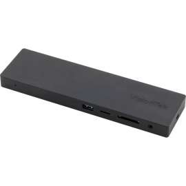 VisionTek VT2510 Docking Station - for Notebook - Memory Card Reader - SD, microSD - 100 W - USB Type C - 3 Displays Supported - 4K, Full HD, QHD - 3840 x 2160, 1920 x 1080, 2560 x 1440 - 7 x USB Ports - 2 x USB 2.0 - 4 x USB Type-A Ports - USB Type