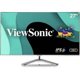 ViewSonic VX2776-4K-MHDU 27 Inch 4K IPS Monitor with Ultra HD Resolution, 65W USB C, HDR10 Content Support, Thin Bezels, HDMI and DisplayPort - VX2776-4K-MHDU - 4K UHD IPS Monitor with 65W USB-C, HDR10, HDMI and DisplayPort - 350 cd/m2 - 27"