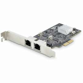 2-Port 2.5G NBASE-T PCIe Network Card, Computer Network Card Interface, Intel I225-V, Dual-Port Ethernet, Multi-Gigabit NIC - Dual-port 2.5Gbps interface NIC; PCIe network card w/ Intel I225V - Supports NBASE-T, Multi-Gigabit speeds,