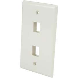 StarTech.com Dual Outlet RJ45 Universal Wall Plate White, 2 x Socket(s), White