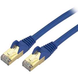 StarTech.com 25ft CAT6a Ethernet Cable - 10 Gigabit Category 6a Shielded Snagless 100W PoE Patch Cord - 10GbE Blue UL Certified Wiring/TIA