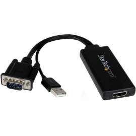 StarTech.com VGA to HDMI Adapter with USB Audio & Power