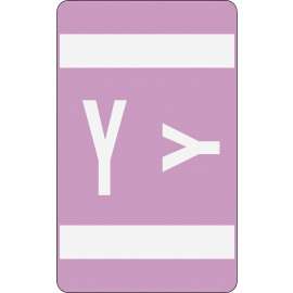 Alpha-Z Color-Coded Second Letter Alphabetical Labels, Y, 1 x 1.63, Lavender, 10/Sheet, 10 Sheets/Pack