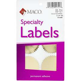Maco Gold Notarial Seal Specialty Labels 