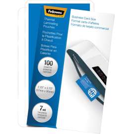 Fellowes Glossy Business Card Laminated Pouches