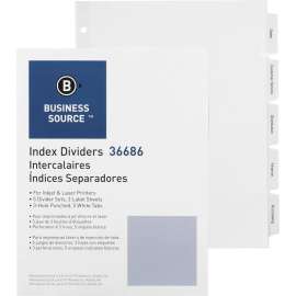 Bus. Source 3-hole Laser Printer Index Dividers