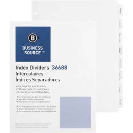 Bus. Source 3-hole Laser Printer Index Dividers