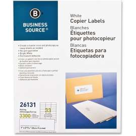 Bus. Source Bright White Copier Labels