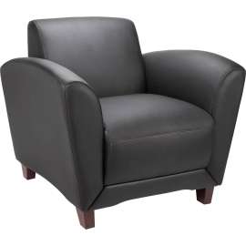 Lorell Reception Seating Leather Club Chair