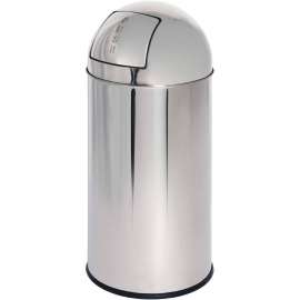 Genuine Joe Push Open Round Top Receptacle