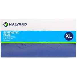 Halyard Synthetic Plus PF Vinyl Exam Gloves, Clear, X-Large, 90/Box