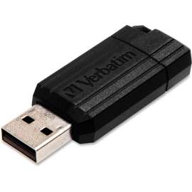 Verbatim - PinStripe™ 32 GB Black USB 2.0 Flash Drive (1 per Pack)