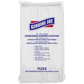 Genuine Joe Embossed Dinner Napkins