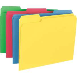 Bus. Source 1/3-cut Tab Durable Color File Folders