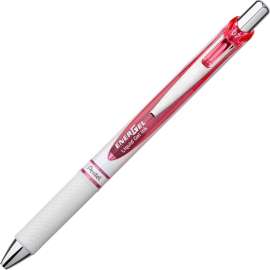 Pentel EnerGel RTX Retractable Gel Pen, 0.7mm, Pink Ink, White/Pink Barrel