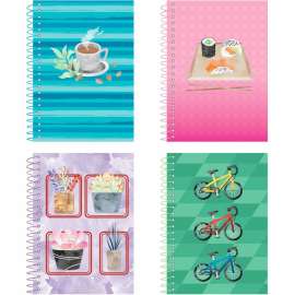 Lifenotes Notebook, 1 Subject, Medium/College Rule, Assorted Color Covers, 7 x 5, 80 Pages, 4/Pack