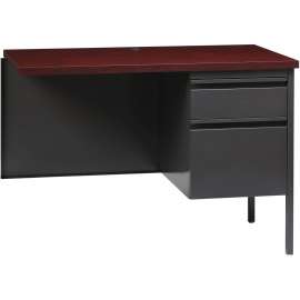 Lorell Fortress Series Mahogany Laminate Top Desk