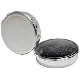 Interchangeable Magnetic Board Accessories, Circles, Silver, 1 1/4", 10/Pack