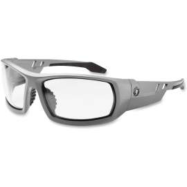 Skullerz Odin Safety Glasses, Gray Frame/Clear Lens, Anti-Fog,Nylon/Polycarb