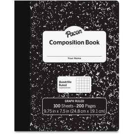 Pacon Marble Hard Cover Quad Rule Composition Book