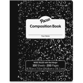 Pacon Marble Hard Cover Wide Rule Composition Book