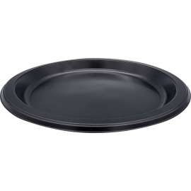 Genuine Joe Black Round Plastic Plates