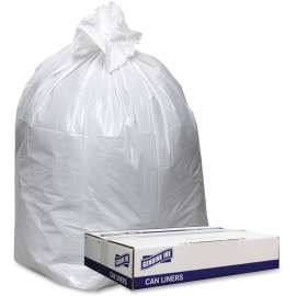 Genuine Joe Extra Strong White Trash Can Liners