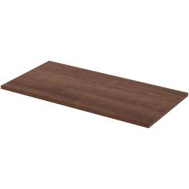 Lorell Workstation Straight Edge Walnut Tabletop