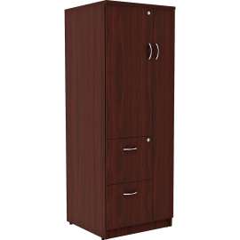 Lorell Essentials Mahogany Tall Storage Cabinet