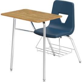 Lorell Rectangular Med Oak Top Student Combo Desk